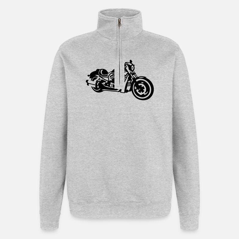 Chopper - Quarter-Zip-Sweatshirt - Grau meliert