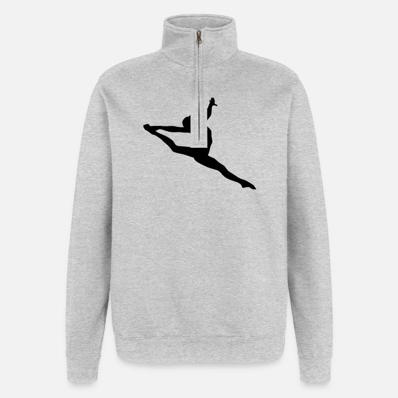 Rhythmic gymnastics - Quarter-Zip Sweatshirt - heather grey