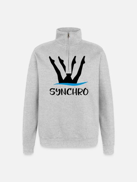synchronized swimming - Quarter-Zip Sweatshirt - heather grey