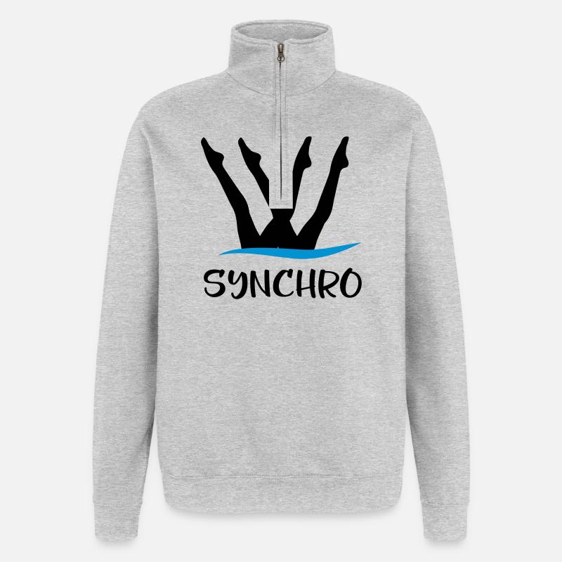 synchronized swimming - Quarter-Zip Sweatshirt - heather grey