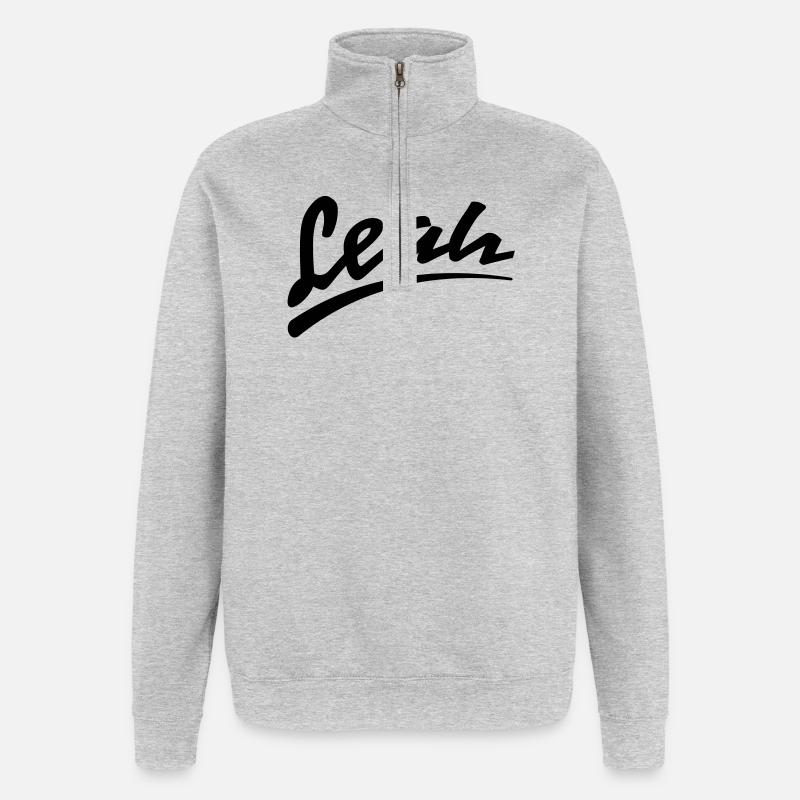 Leah - Quarter-Zip-Sweatshirt - Grau meliert