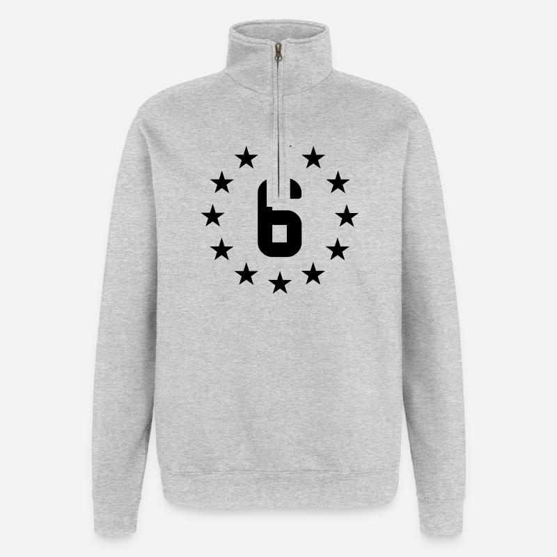 6 ans - Sweat à zip 1/4 - gris chiné