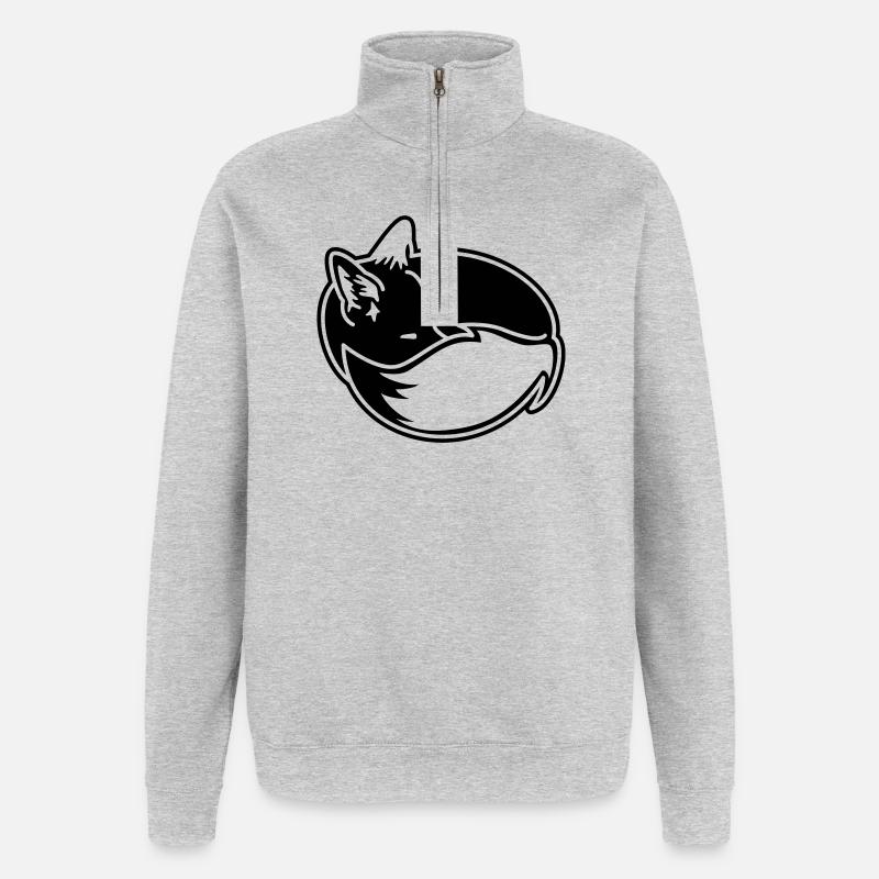 Foxy Brown Firefox - Quarter-Zip Sweatshirt - heather grey
