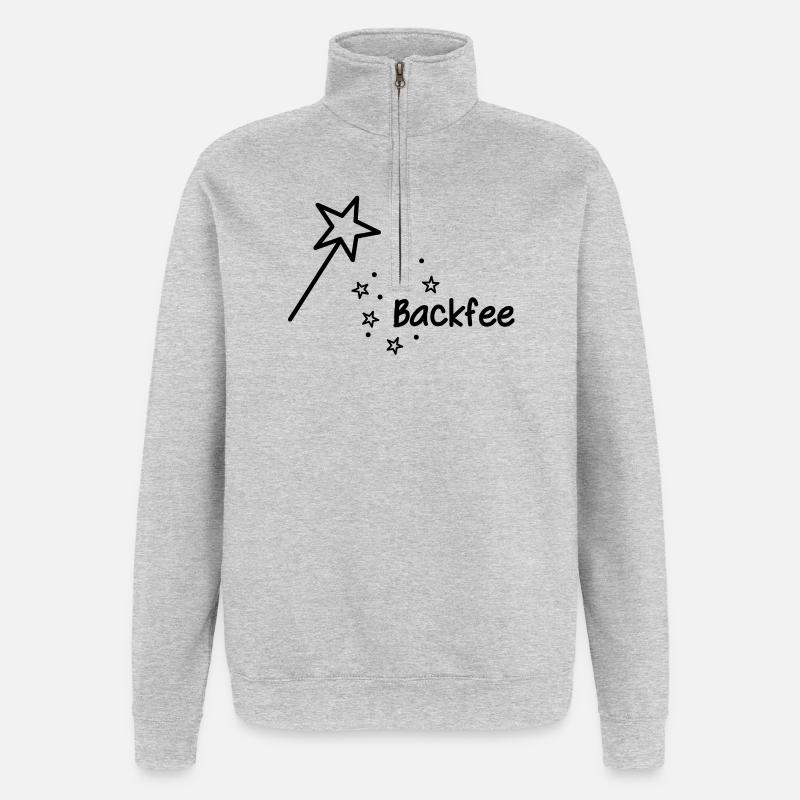 Backfee - Quarter-Zip Sweatshirt - heather grey