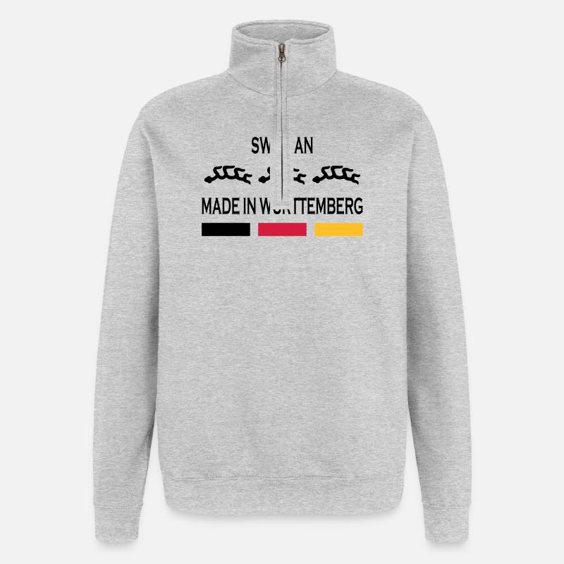 Made in Württemberg - Quarter-Zip Sweatshirt - heather grey