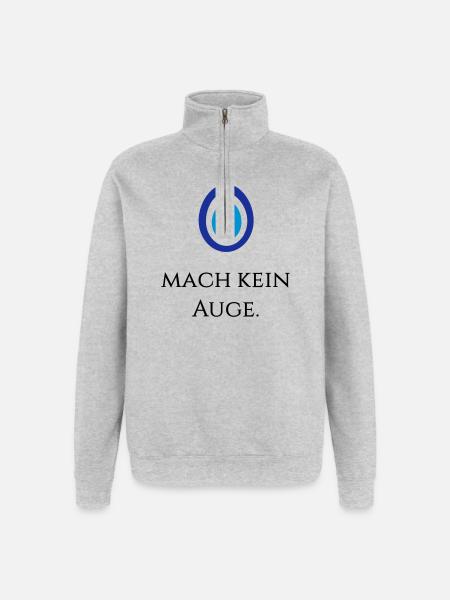 Mach kein Auge - Quarter-Zip-Sweatshirt - Grau meliert