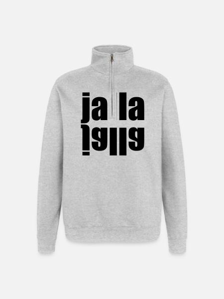 Jalla jalla - Quarter-Zip-Sweatshirt - Grau meliert