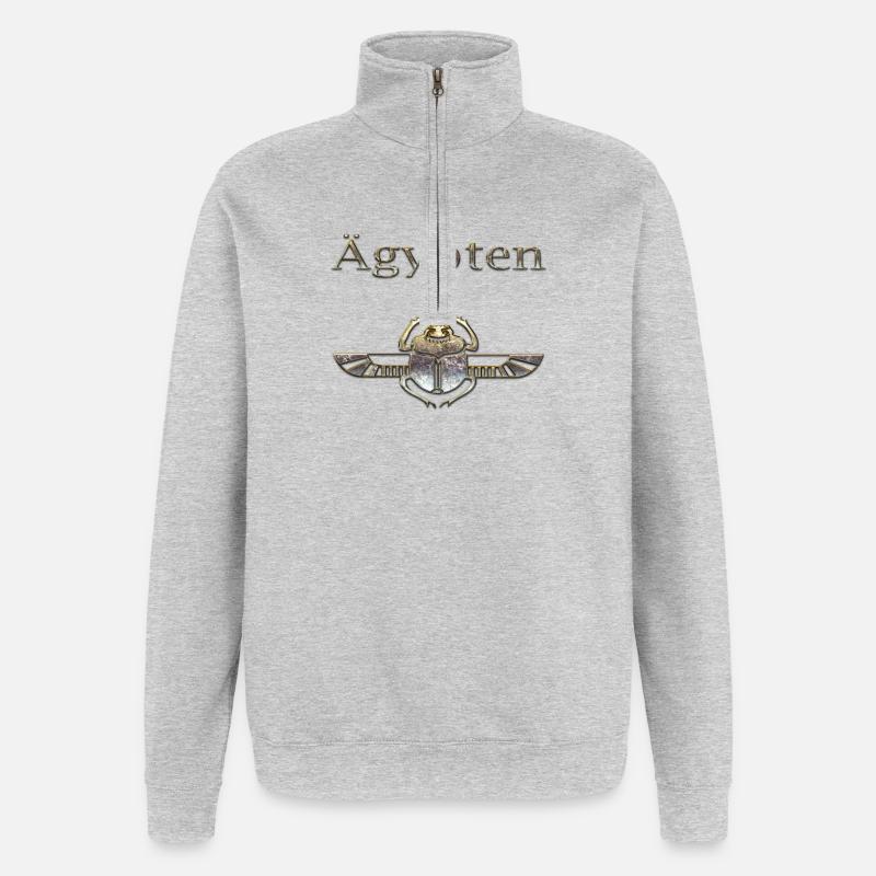Ägypten 70 - Quarter-Zip-Sweatshirt - Grau meliert