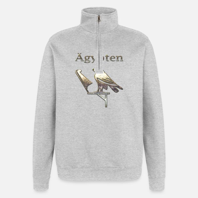 Ägypten 80 - Quarter-Zip-Sweatshirt - Grau meliert