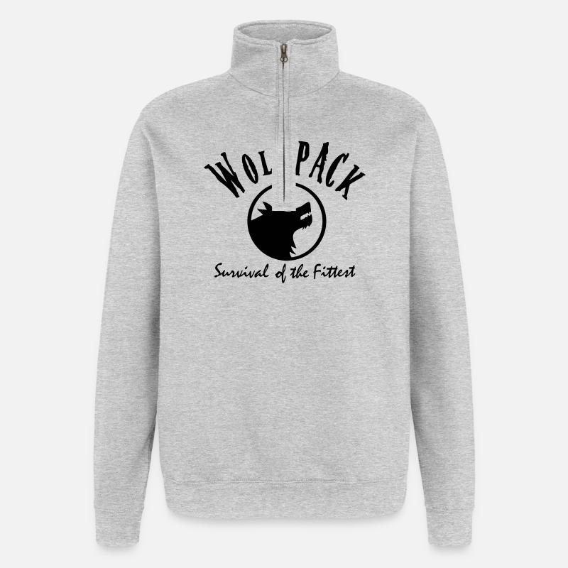 wolfpack - Quarter-Zip Sweatshirt - heather grey