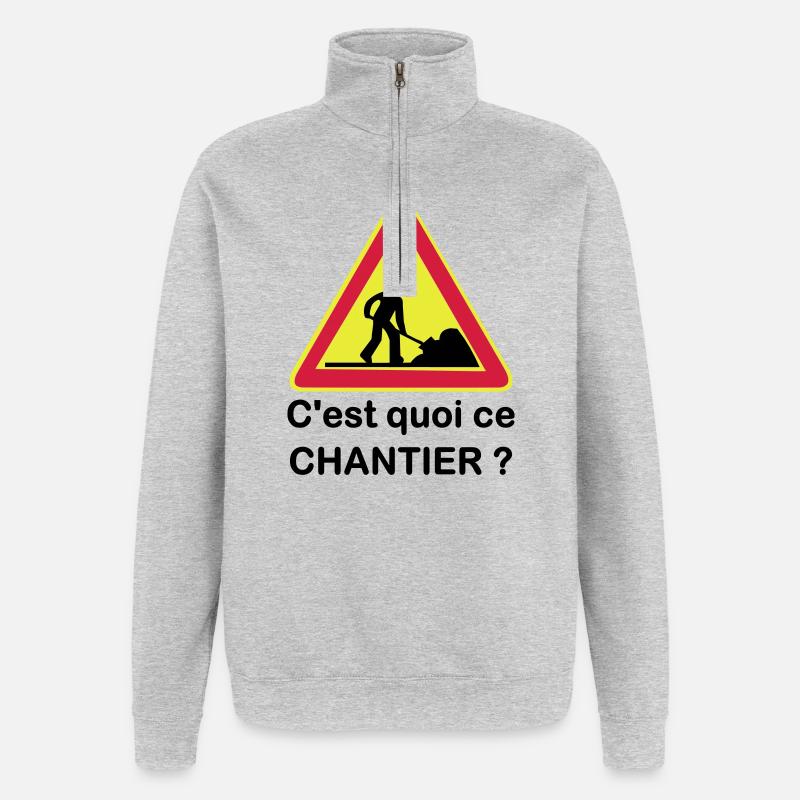 What is this site? - Quarter-Zip Sweatshirt - heather grey