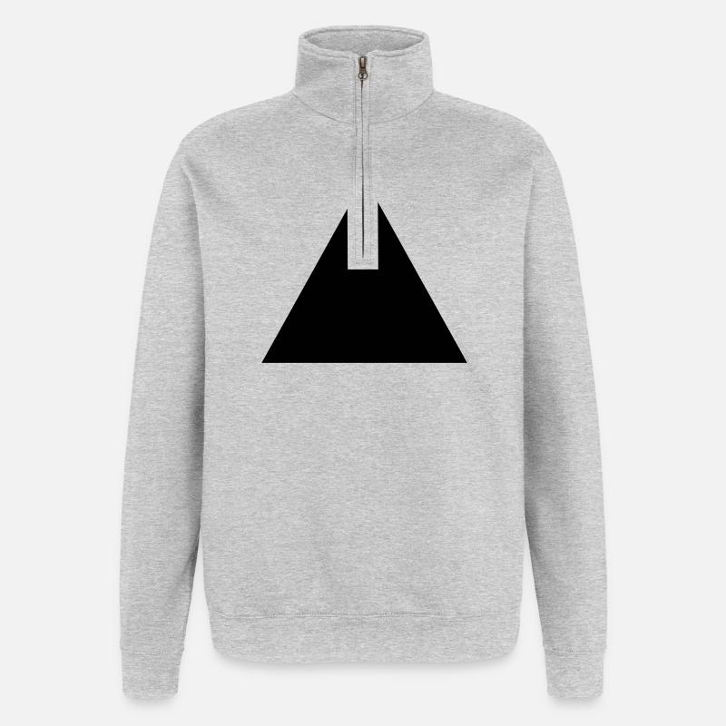 hipster dreieck form - Quarter-Zip-Sweatshirt - Grau meliert