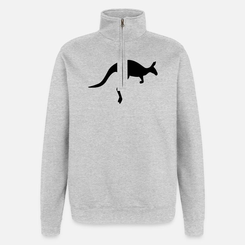 kangaroo - Quarter-Zip Sweatshirt - heather grey