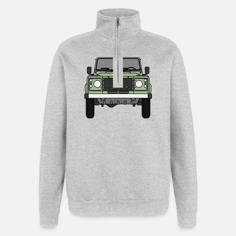 Defender - Front - Quarter-Zip Sweatshirt - heather grey