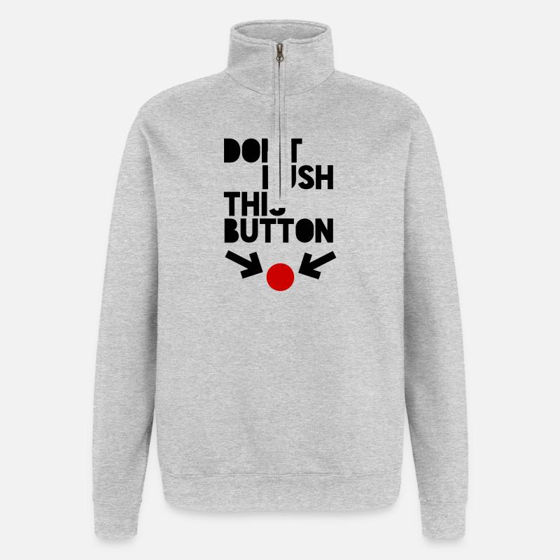 button - Quarter-Zip Sweatshirt - heather grey