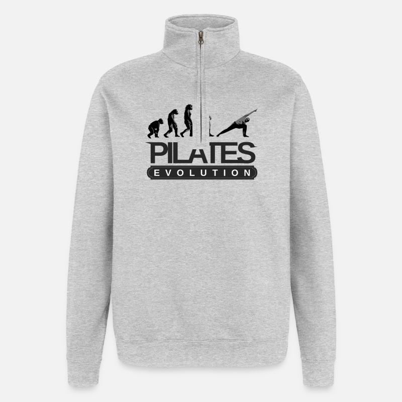 Pilates Evolution Fitness Training Dites - Sweat à zip 1/4 - gris chiné