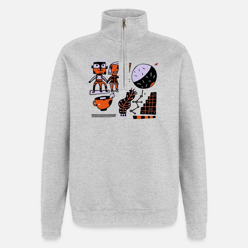 Parallel Universe TK02 I t-shirt - Sweat à zip 1/4 - gris chiné