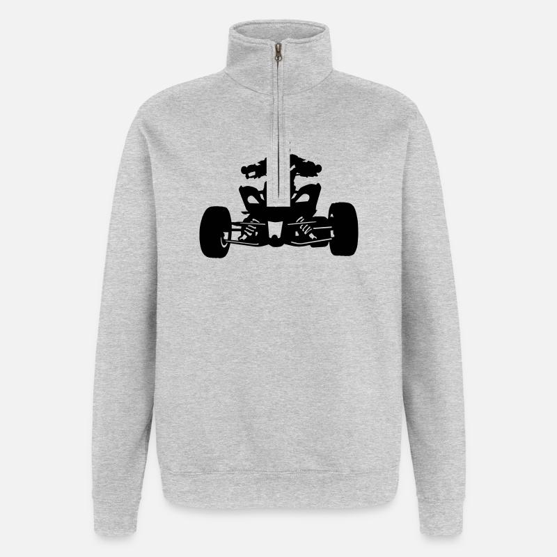 Quad - Quarter-Zip Sweatshirt - heather grey