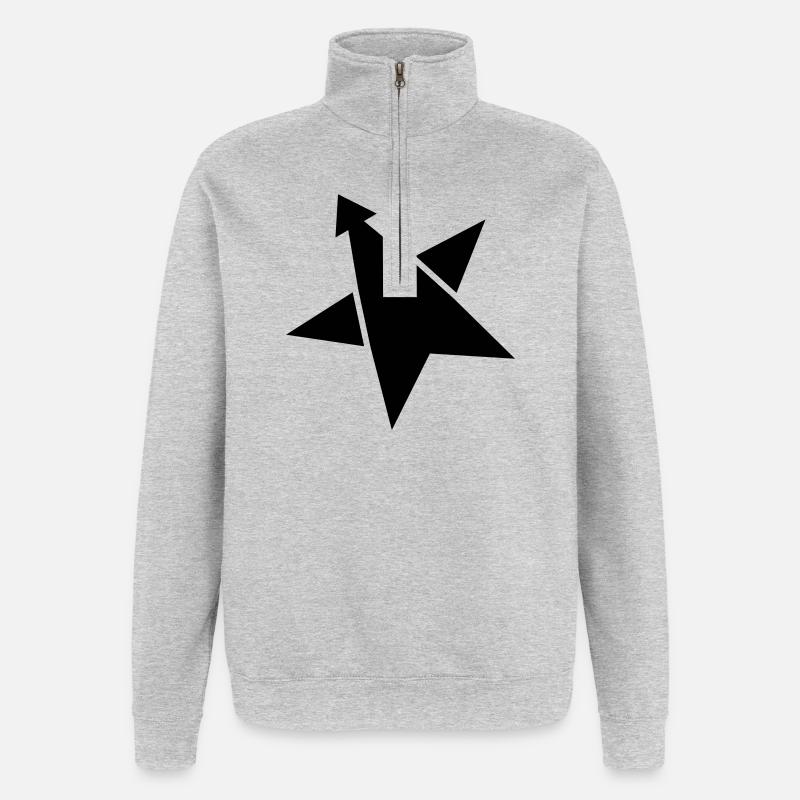 Rocket STAR - Sweat à zip 1/4 - gris chiné