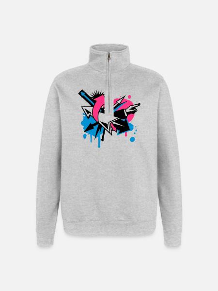 Arrows in different directions - Quarter-Zip Sweatshirt - heather grey