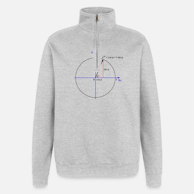 Formule d'Euler - Sweat à zip 1/4 - gris chiné