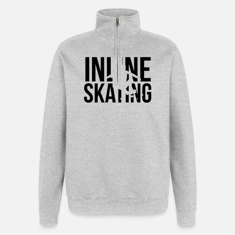 inline skating - Quarter-Zip Sweatshirt - heather grey