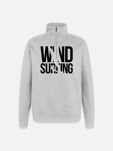 windsurfing - Quarter-Zip Sweatshirt - heather grey