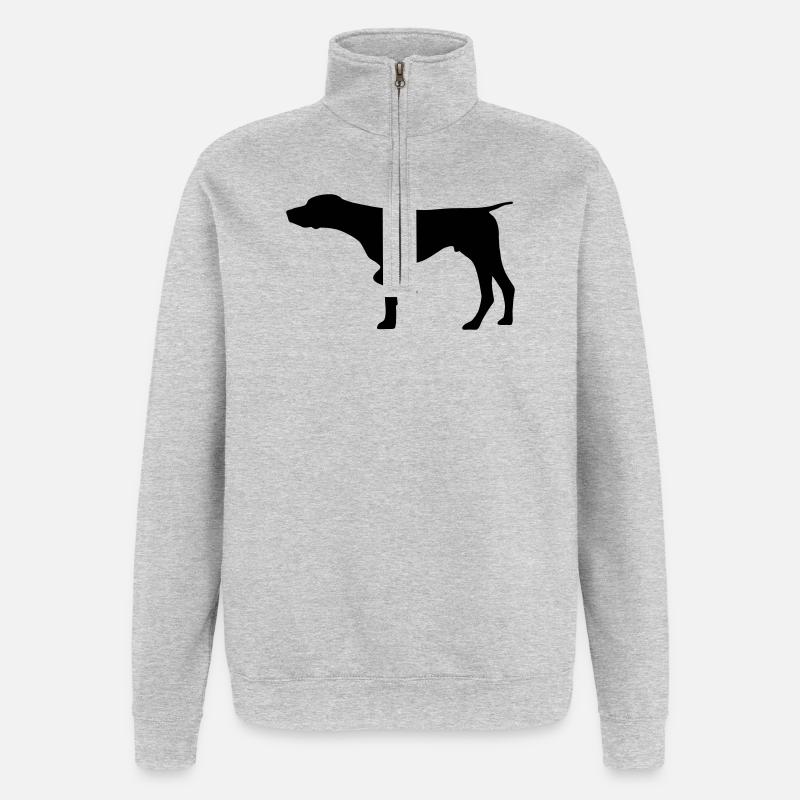 German Shorthaired Pointer - Quarter-Zip Sweatshirt - heather grey
