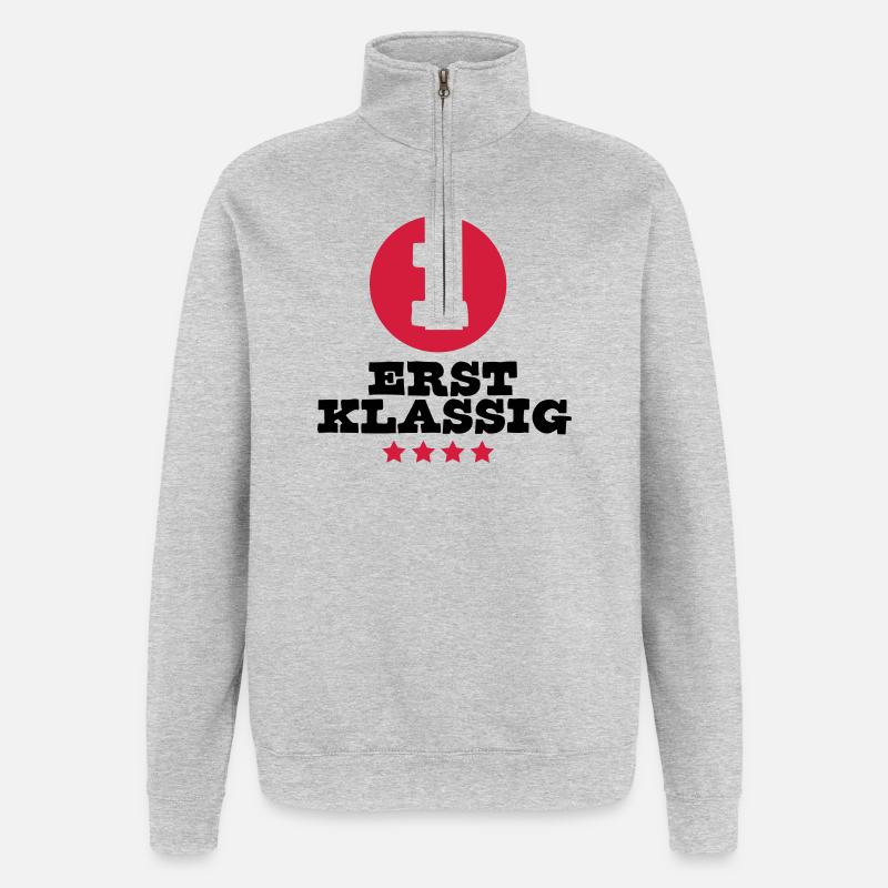 Einschulung de sports d'écolier - Sweat à zip 1/4 - gris chiné