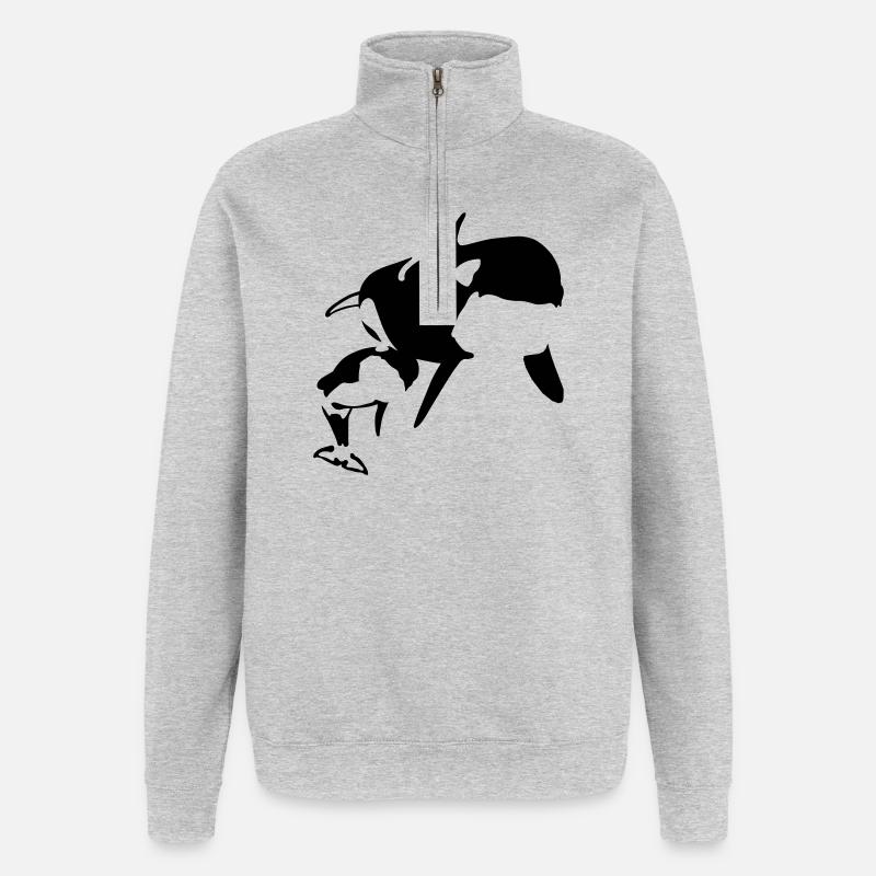 orcas - Quarter-Zip Sweatshirt - heather grey