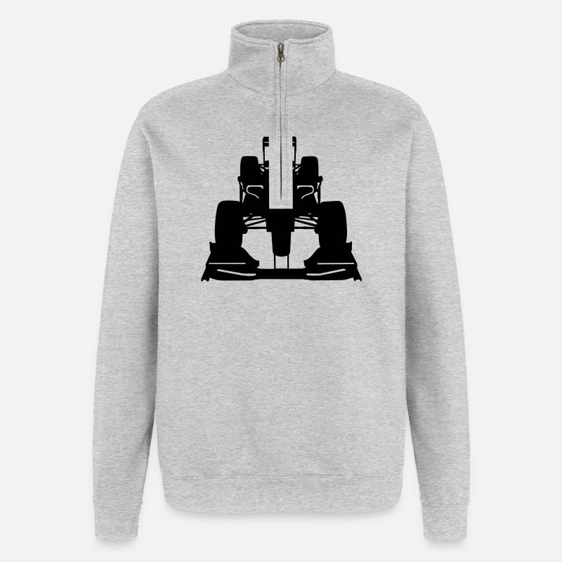 bolid - Sweat à zip 1/4 - gris chiné