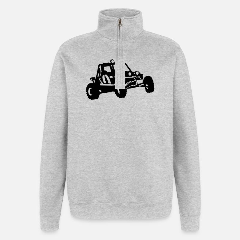 Baggi - Sweat à zip 1/4 - gris chiné