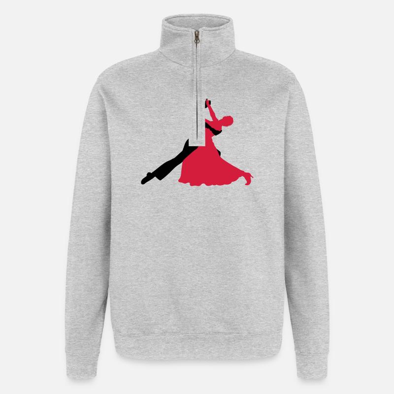 Tanzpaar - Quarter-Zip-Sweatshirt - Grau meliert