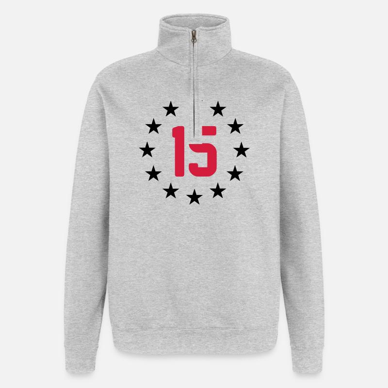 15 ans - Sweat à zip 1/4 - gris chiné