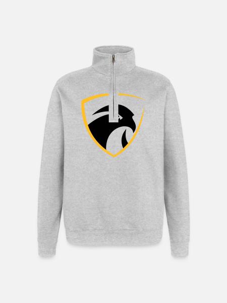 Falcon logo - Quarter-Zip Sweatshirt - heather grey