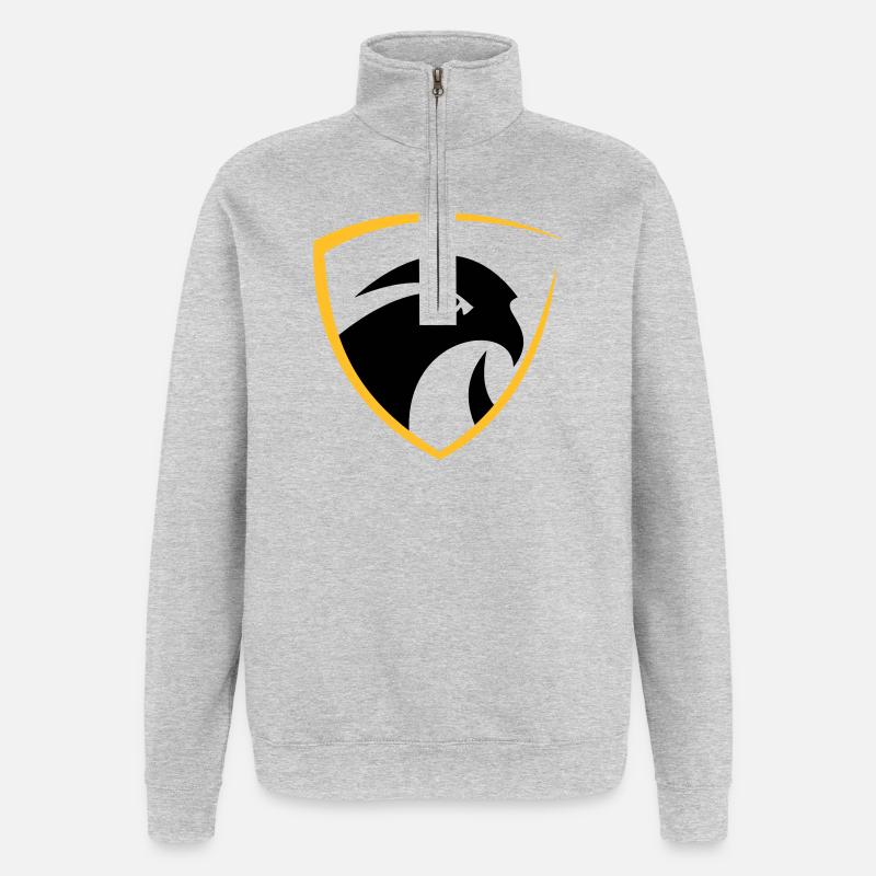 Logo Falcon - Sweat à zip 1/4 - gris chiné