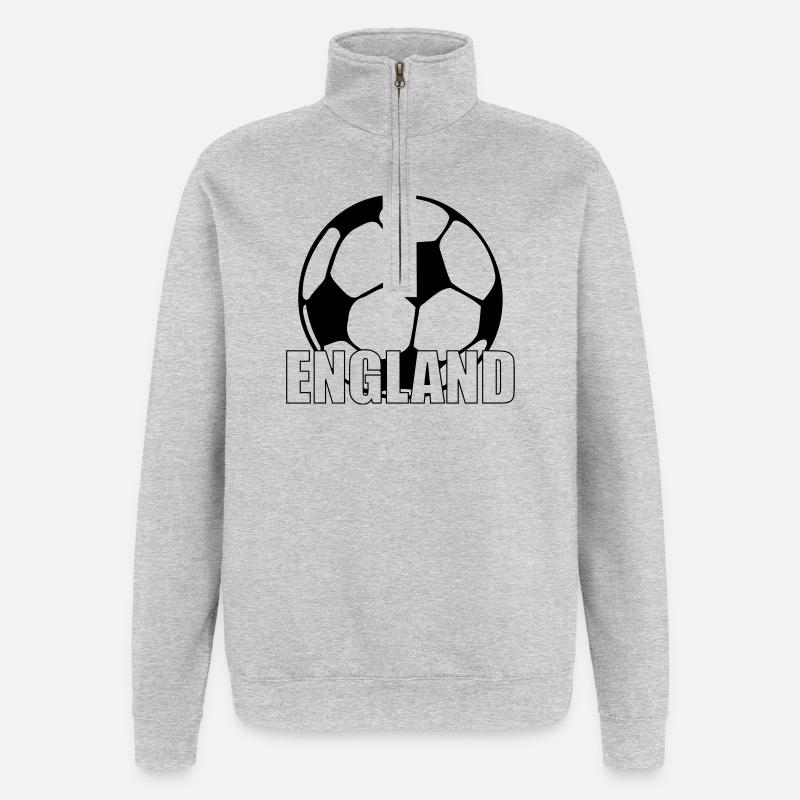 England - Sweat à zip 1/4 - gris chiné