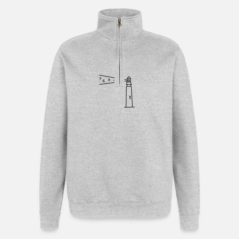 Leuchtturm - Quarter-Zip-Sweatshirt - Grau meliert