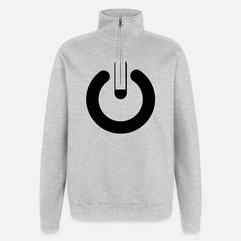 gaming - Sweat à zip 1/4 - gris chiné