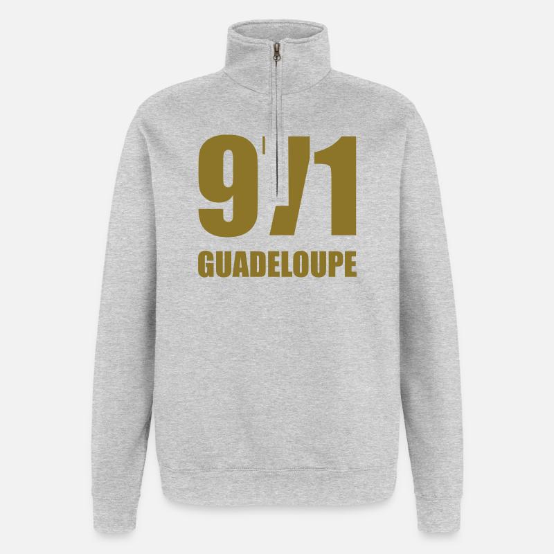 971 Guadeloupe - Quarter-Zip Sweatshirt - heather grey