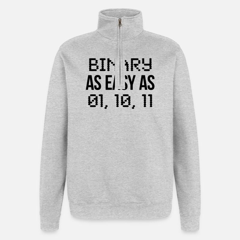 binary - Quarter-Zip Sweatshirt - heather grey