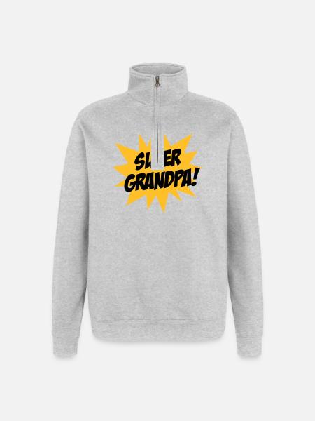 Super Grandpa ! - Quarter-Zip Sweatshirt - heather grey
