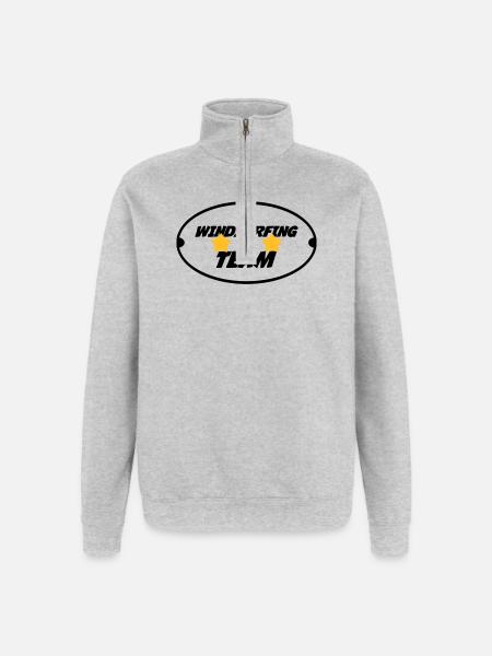 Windsurfing / Windsurfen / Planche à voile - Quarter-Zip Sweatshirt - heather grey