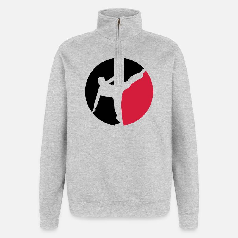 Karate - Quarter-Zip Sweatshirt - heather grey
