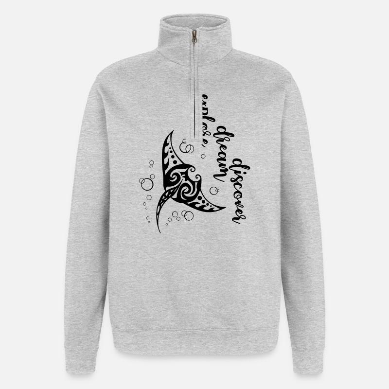 Explore Dream Discover - Manta - Quarter-Zip-Sweatshirt - Grau meliert