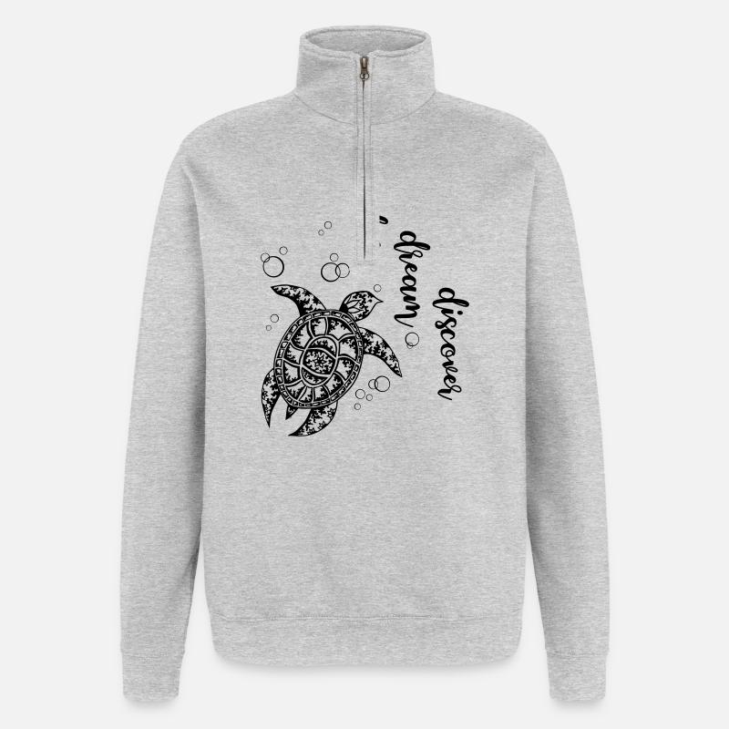 Explore Dream Discover - Quarter-Zip Sweatshirt - heather grey