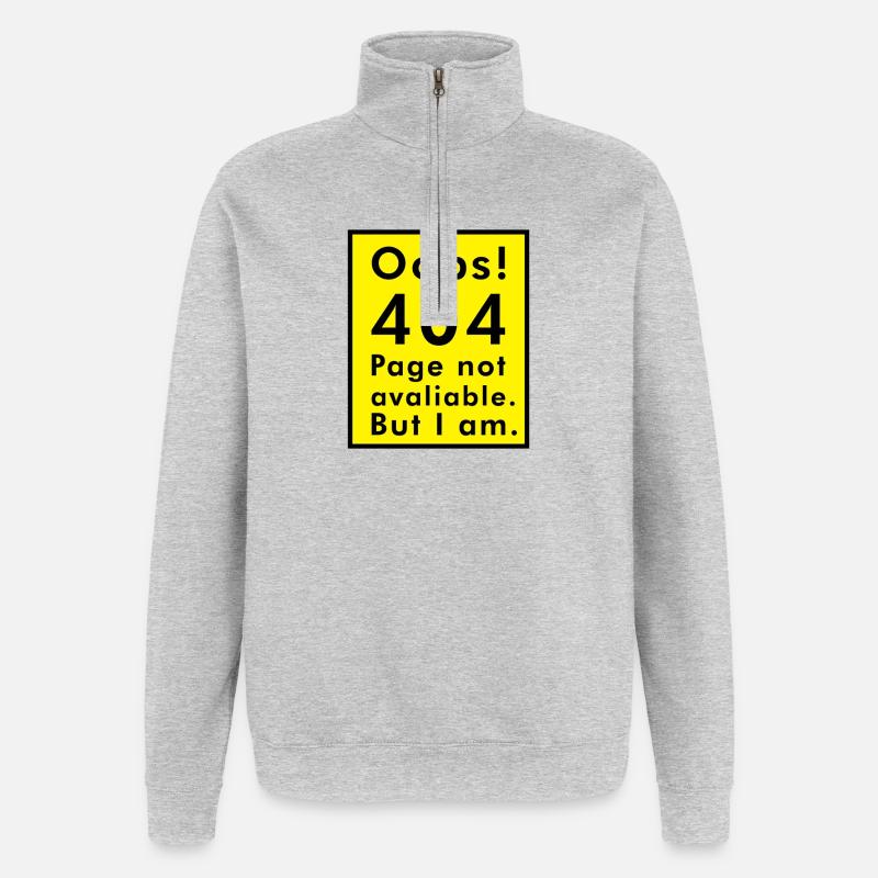 404 error - Quarter-Zip-Sweatshirt - Grau meliert