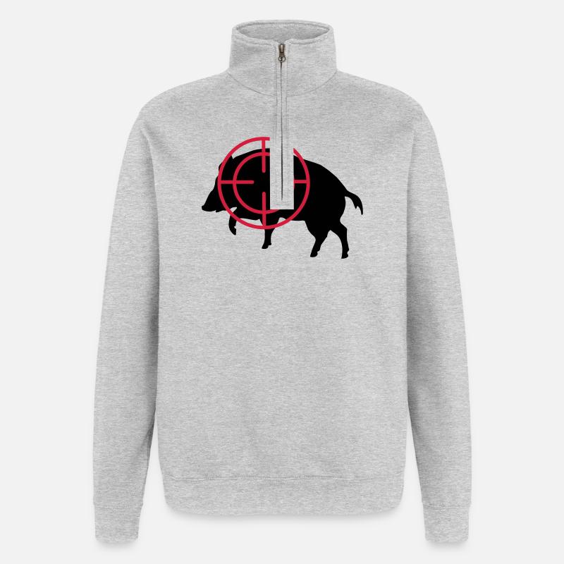 boar - Quarter-Zip Sweatshirt - heather grey