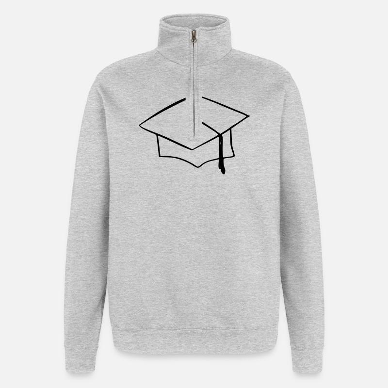 Chapeau de fin d’année - Sweat à zip 1/4 - gris chiné