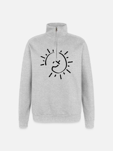 kabel sonne Electromobility Sustainable Energy - Quarter-Zip Sweatshirt - heather grey